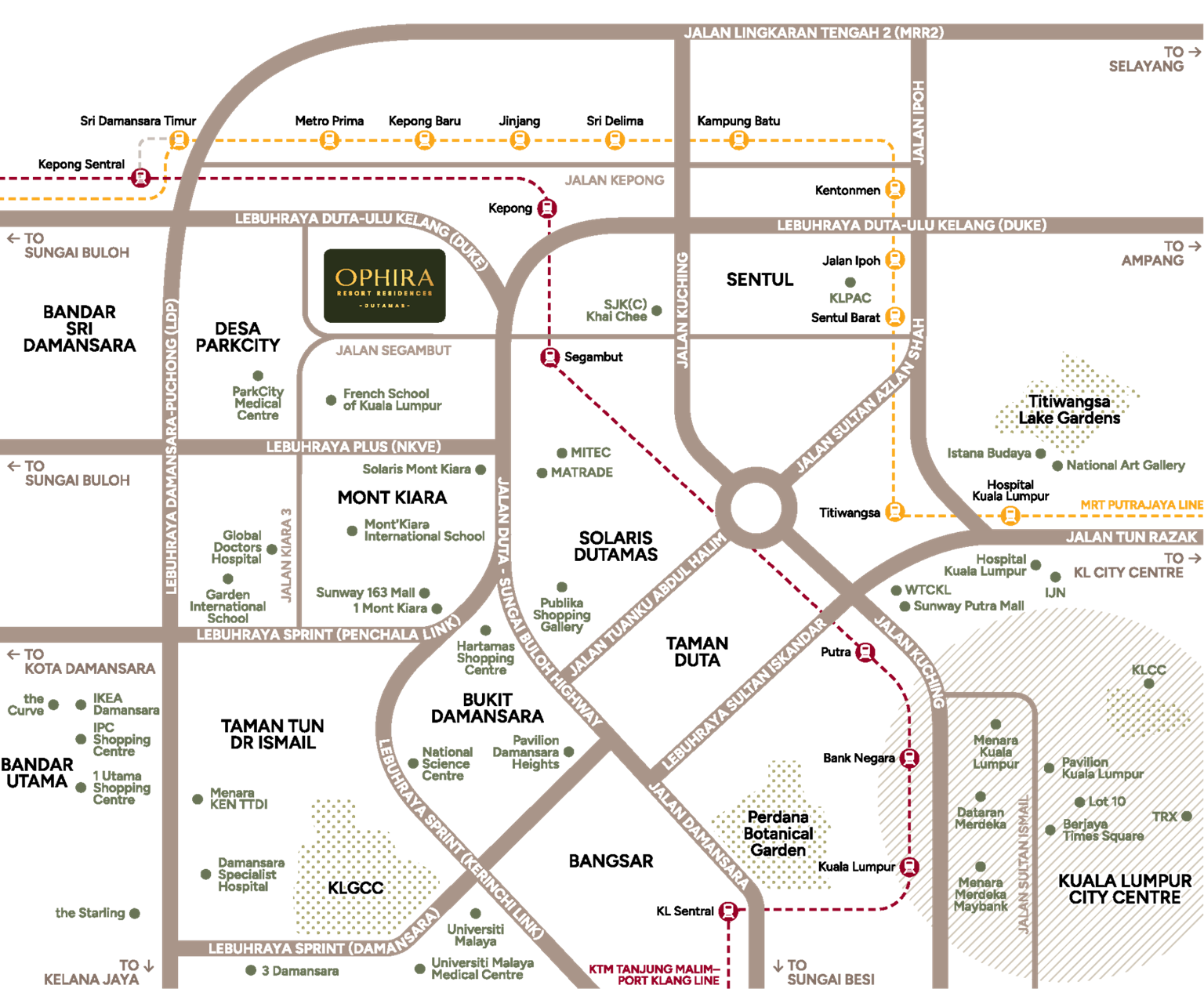 Official Ophira Resort Residences location and connectivity map