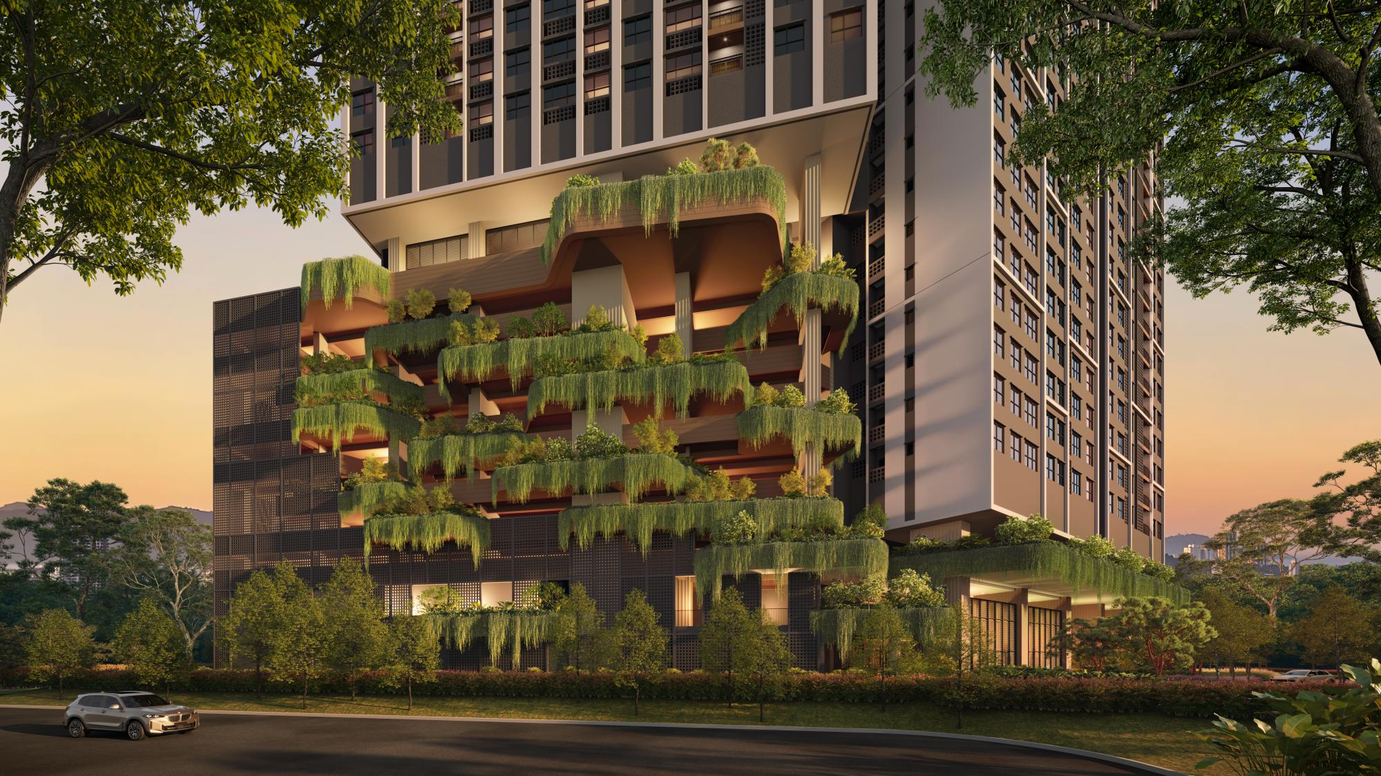Ophira Resort Residences — Podium Facade · Official artist’s impression