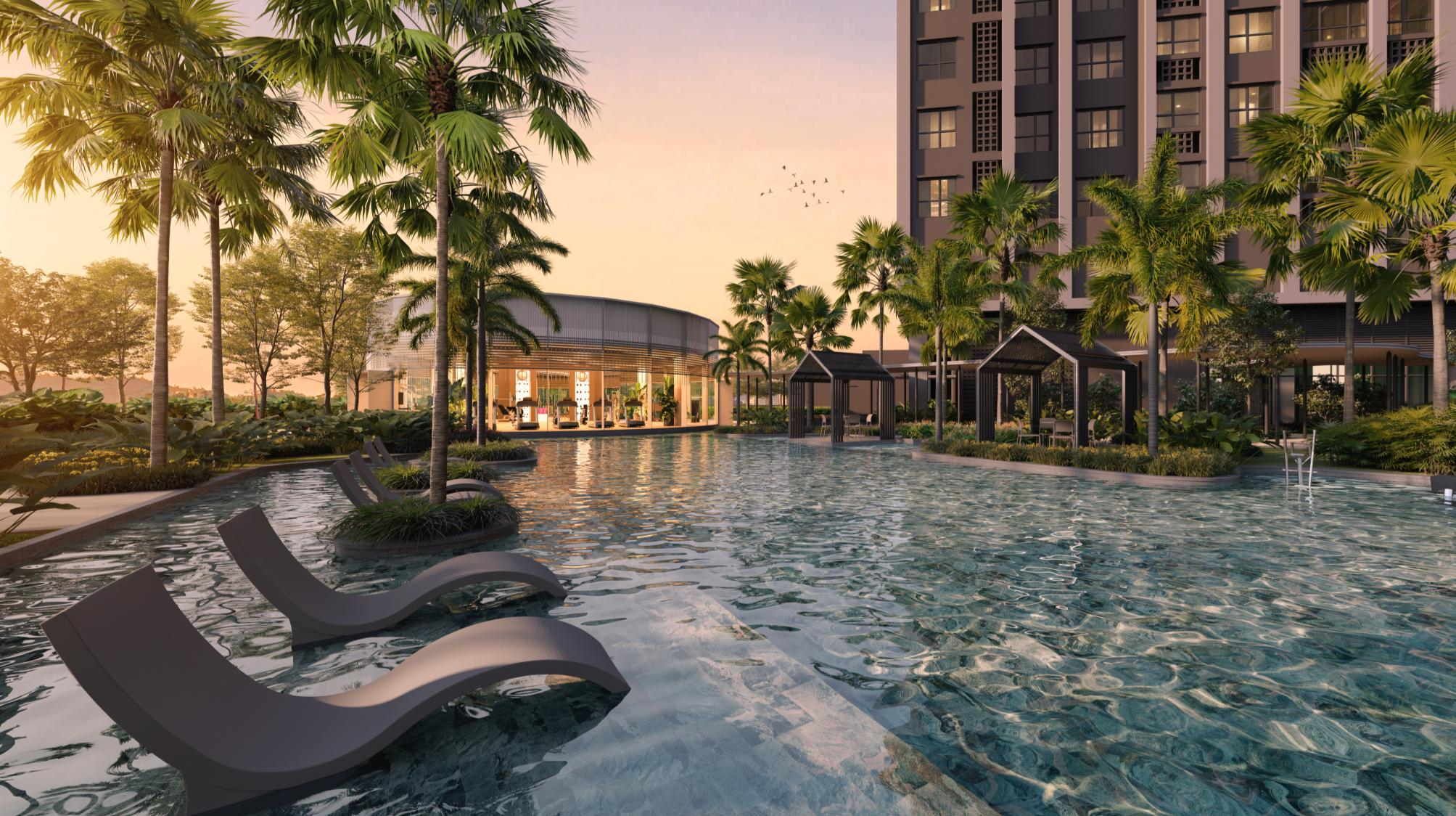 Ophira lap pool and wet deck
