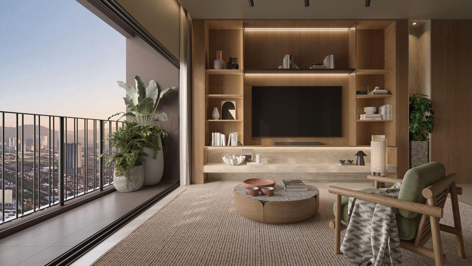 Ophira Resort Residences — Living Area · Official artist’s impression