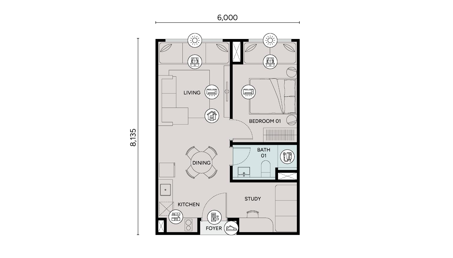 Ophira Resort Residences Type A official floor plan