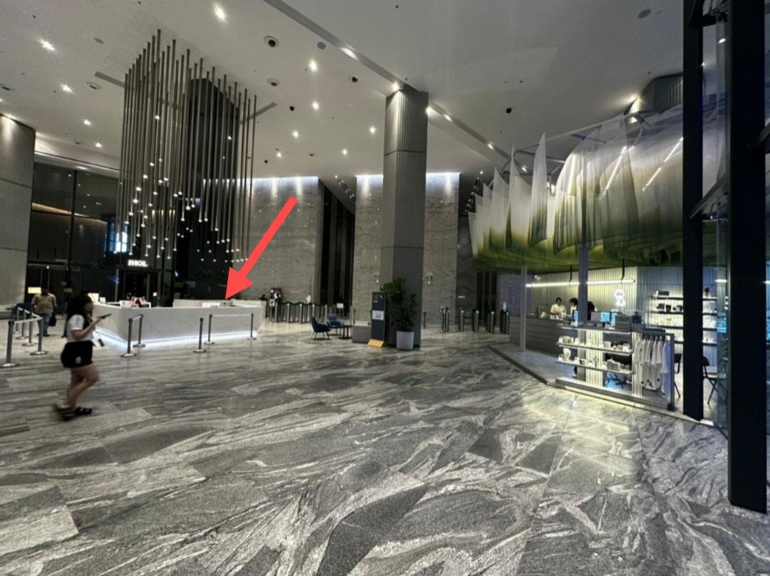 Ground Floor reception and visitor registration counter
